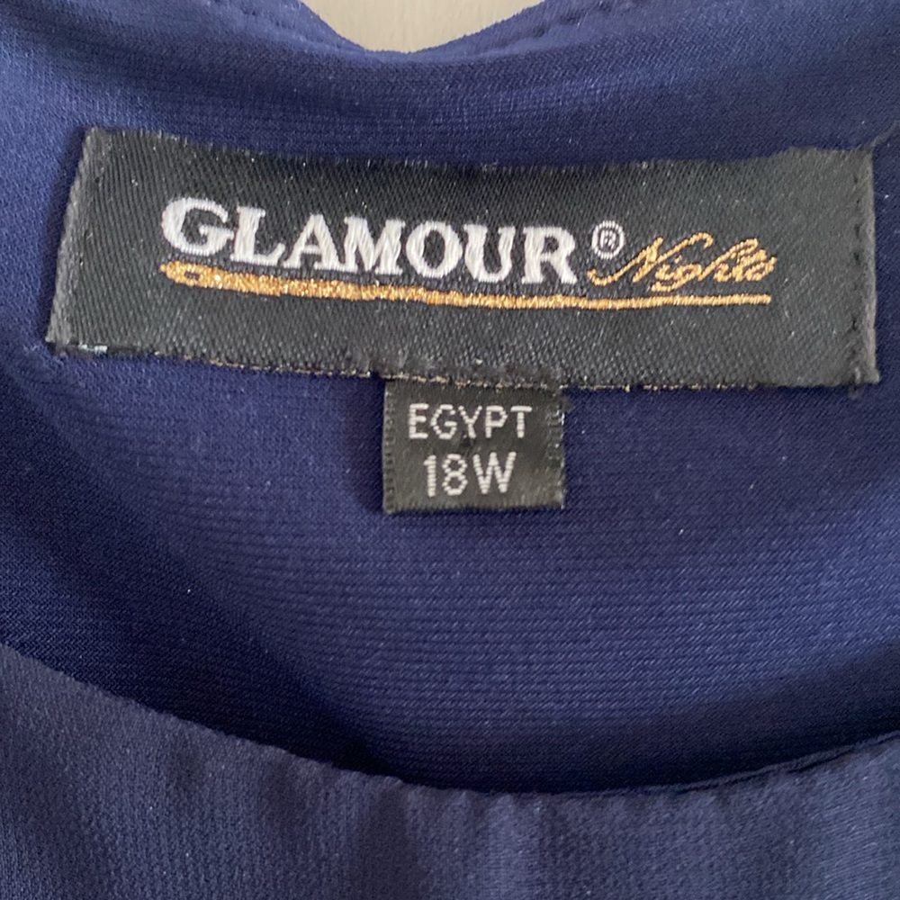 Glamour Deep Blue Asymmetrical Dress - Picture 2 of 10